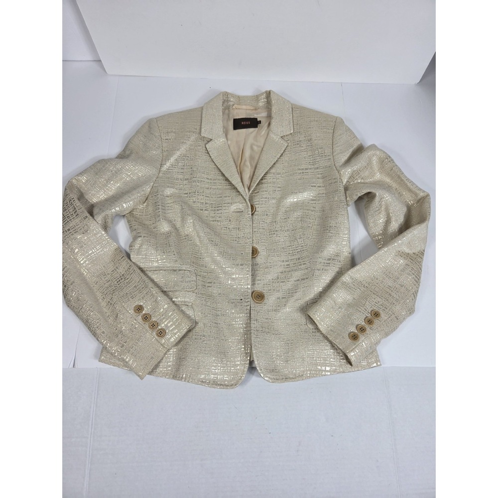 Vtg REISS Hope Blazer Gold size 12